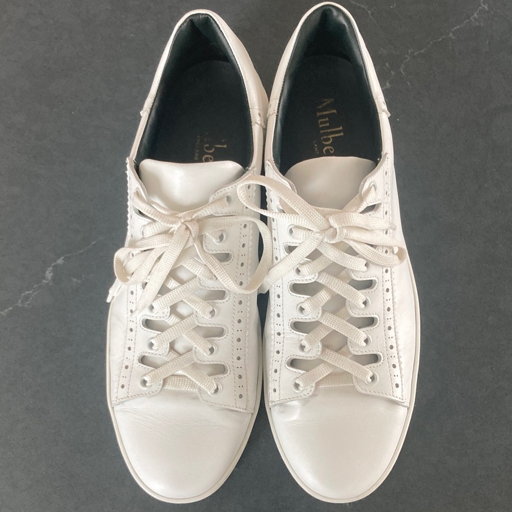 Mulberry Men’s White Leather Sneakers Size 46